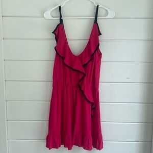 T-Bags Los Angeles | Pink Black Flowy Strappy Dress | Great Condition